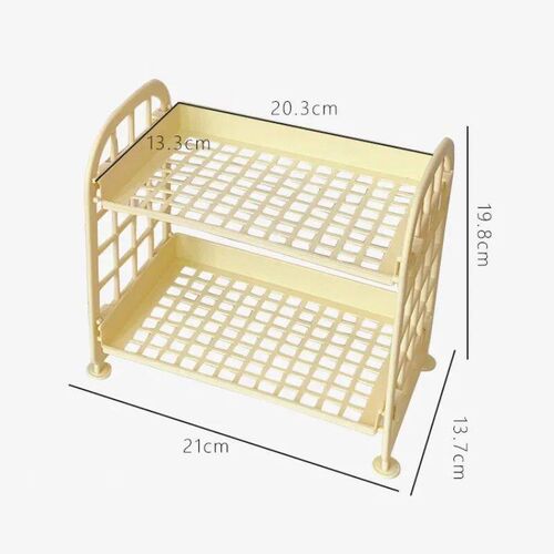 Simple Desktop Bathroom Organizer Double Layer Foldable Holl
