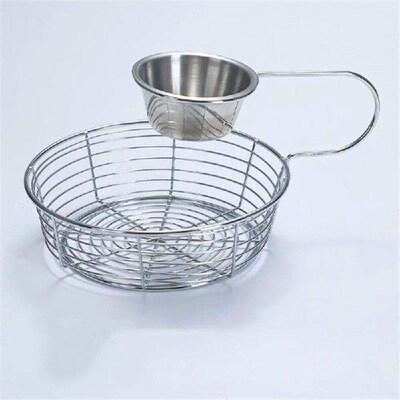 Hanging Sauce Cup French Fries Basket Sturdy Stainless