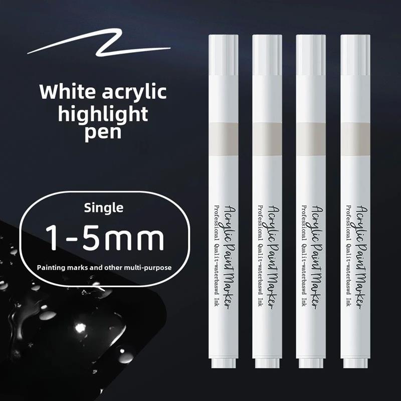 4/6/12Pcs/set White propylene marker pen   , Stone, Ceramic,图片