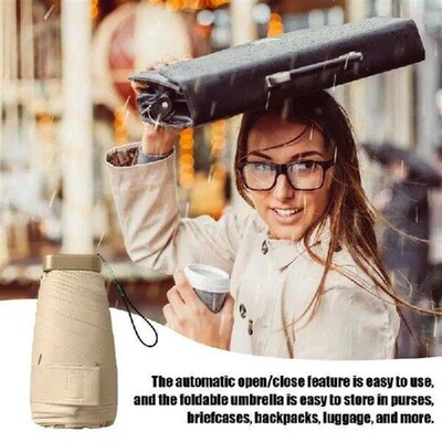 Sun Umbrella Six-Fold Umbrellas For Rain Windproof Dual-Use