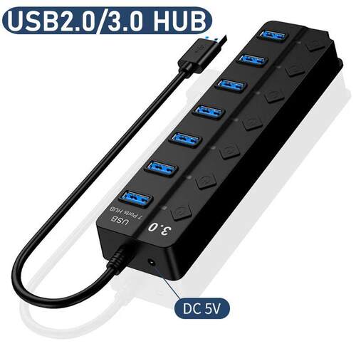 4/7 Port USB 3.0 Multi USB Splitter Hub USB Hub 2.0 Use