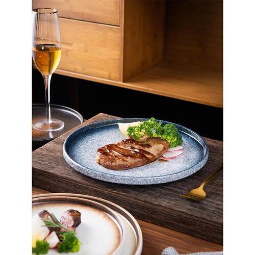 Ceramic Western food plate Japanese steak plate dinner tray