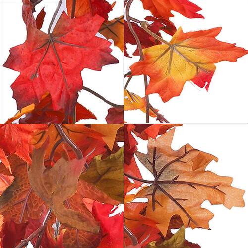 Artificial Autumn Fall Maple Leaves Vine Garland Hanging Pla