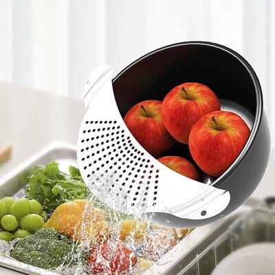 Stainless Steel Pan Pot Strainer with Handle, Pasta Drainer,