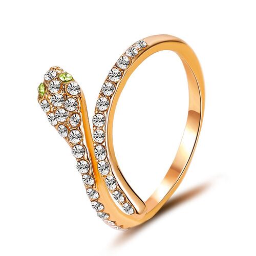 Diamond Snake Ring for Women Ins Twisted Snake Finger Ring A