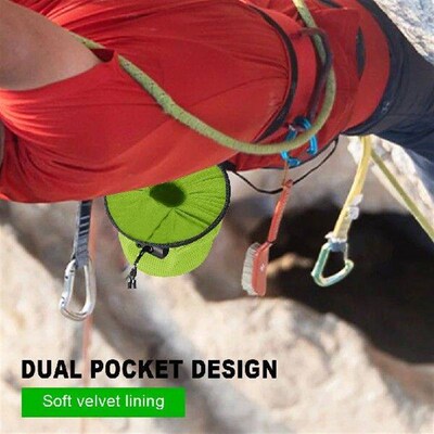 Climbing Chalk Bag with 2 Large Zippered Storage Pockets