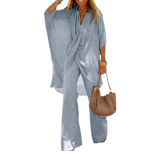 New autumn Womens Temperament Casual Loose Irregular Cross