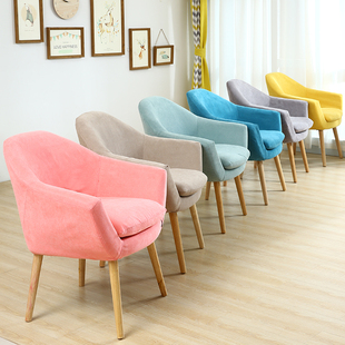 单位学校心理咨询接待室布置办公沙发茶几实木布艺单人装