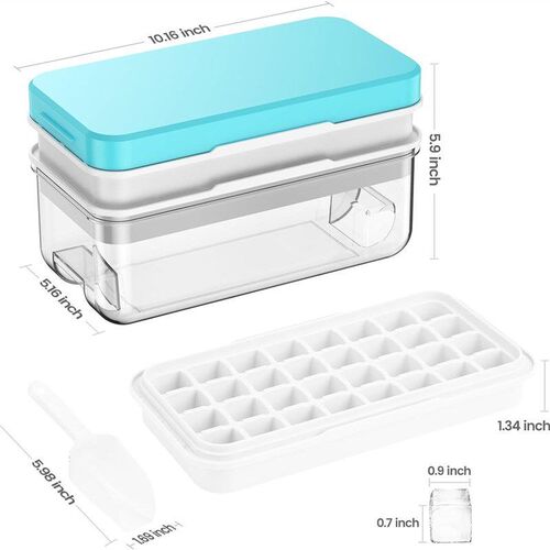 Ice Cube Tray with Lid and Bin Ice Trays for Freezer Mold