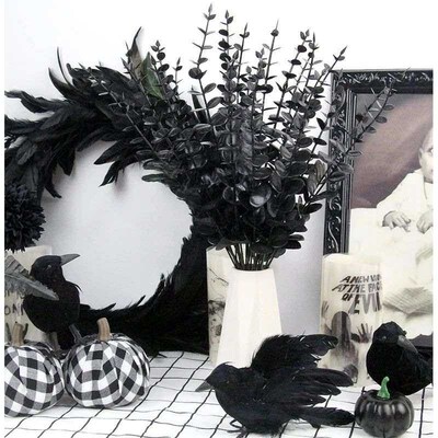 5pcs/Lot Artificial Black Eucalyptus Branch Stem Artificial
