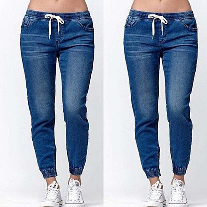 Middle Waist Ladies Lantern Jeans 2021 New Women Summer Autu