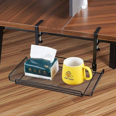 1 Storage Rack, 2-in-1 Cable Management Bracket Under The De