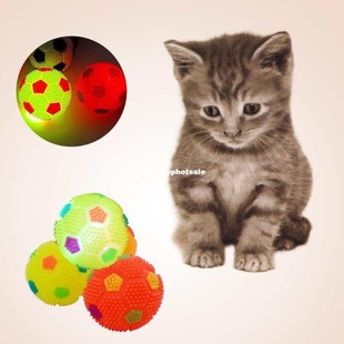 Colorful Ball Toys Flashing Light Up Toy Ball Sensory Dog Ba