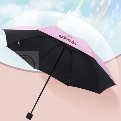 。Yubao cartoon small fresh sun umbrella sunny d rainy dual-