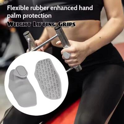 New Gym Grips Fingerless Workout Gym Gloves Crosstraining Pa