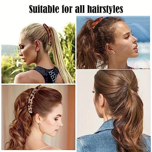 Matte Banana Hair Clip Fish Shaped Hairpin tail Headband For