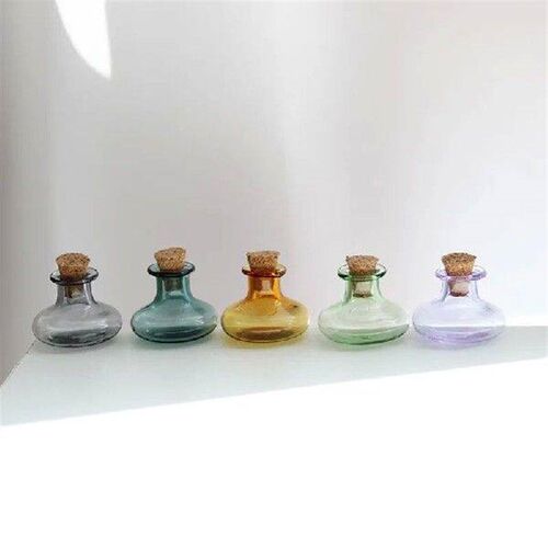 5/10/30/50/100X Mini Glass Bottles With Cork Stoppers