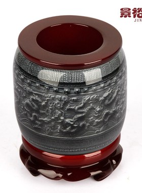 景裕泰九龙壁创意办公桌笔筒文房四宝书房书桌摆件教师节礼品