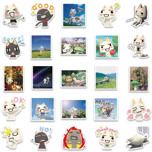 50ps Kawaii Toro Inoue Cat Cute Cartoon Graffiti er Waterpro