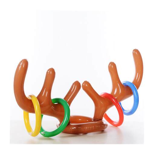 Santa Funny Reindeer Antler Christmas Toy Inflatable