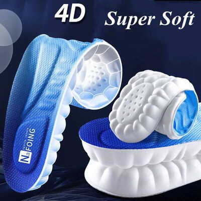 Latex Memory Foam Insoles for Women Men Soft Foot Support Sh