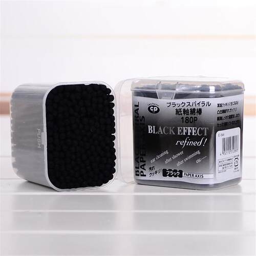 Black Double Ended Cotton Swabs 180 Pieces per Box