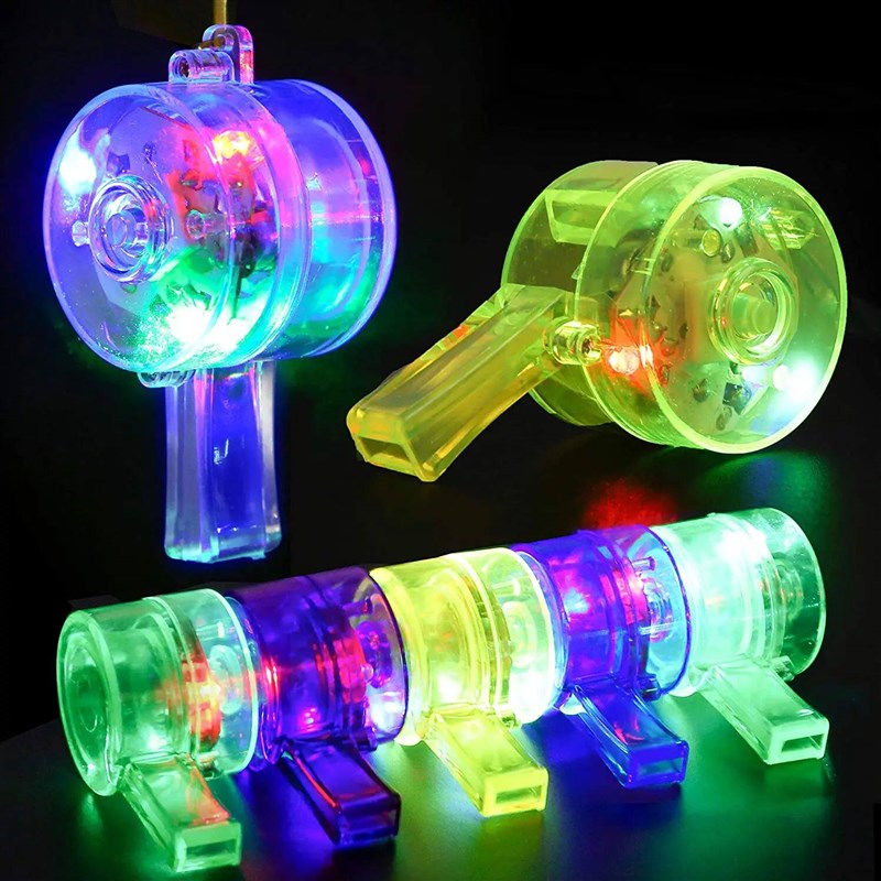 18pcs LED Light Up Whistle Glow Luminous Whistles Toys Bulk
