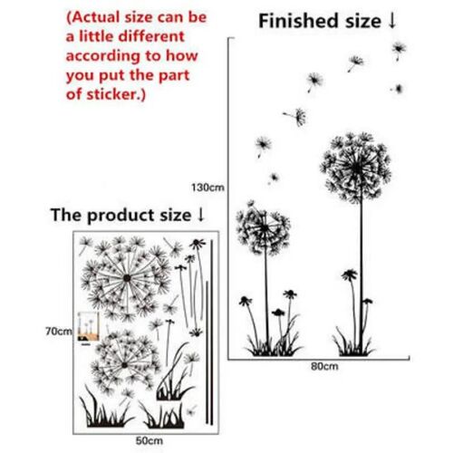 Hot Black Dandelion Sitting Room Bedroom Wall ers Household