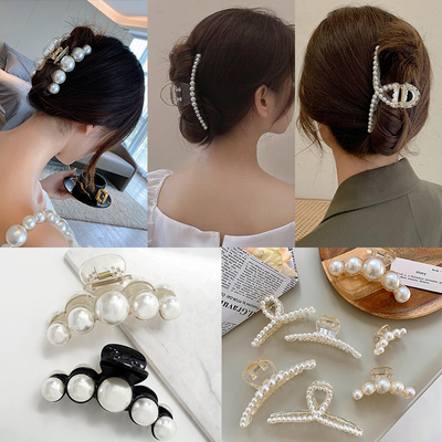 14 Styles Big Pearls Hair Clip Claws Oversize Small  Tiktak