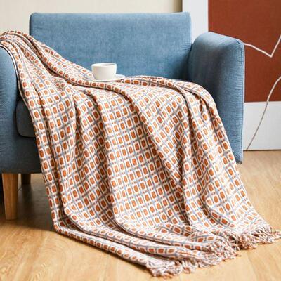Sofa blanket Knitted blanket Thousand bird check wool blanke