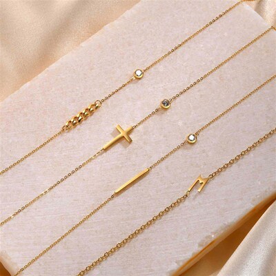 cate Petite Sideway Cross Neckls Pendant Women Stainless