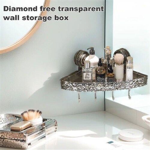 Suction Corner Shower Caddy Waterproof Adhesive Bathroom