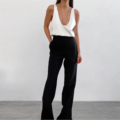 mforle All-match U-neck Vest 2025 Niche Casual Simple Interi