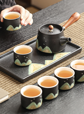 陶瓷千里山河茶壶功夫茶具装2023新款家用泡茶茶壶中式喝茶茶具