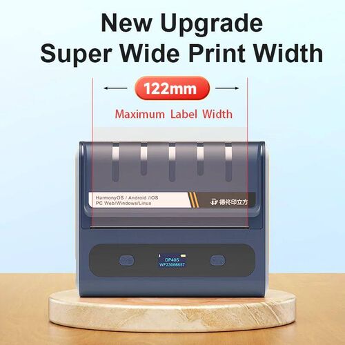 DETONGER DP40S 4inch 28~122mm Wireless  Portable Label Print