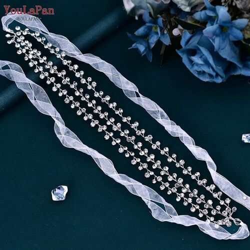 YouLaPan Forehead Headpiece for Bridal Rhinestone Wedding He