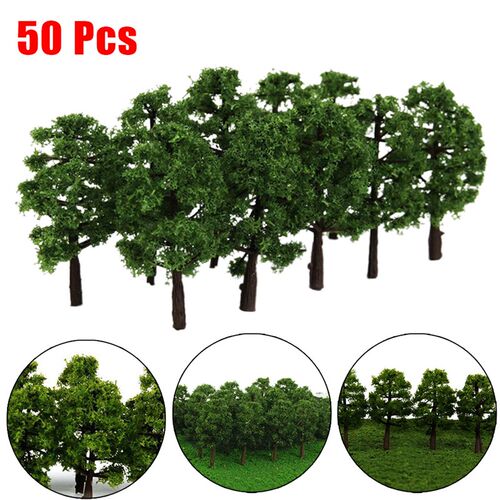 50Pcs Model rees Train Railroad Micro Landscape Layout ama S