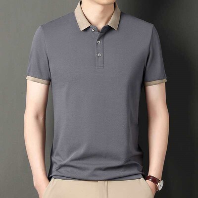 Spring New Business Casual Lapel Short-sleeved Polo Shirt St