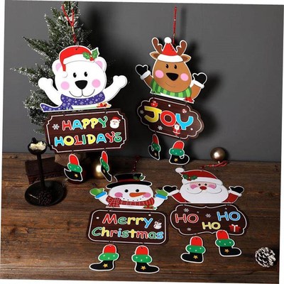 Christmas decoration tree paper leg pendant door hanging