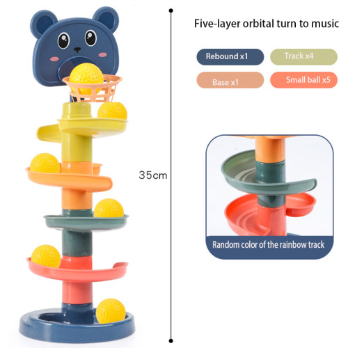 Baby Toys Rolling Ball Pile Tower Early Educational Toy For
