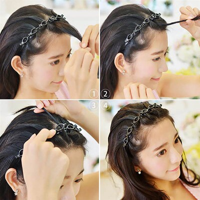 Black Braider Hair Clip Burst Pin Hairdo Bring Hair Hoop Mul