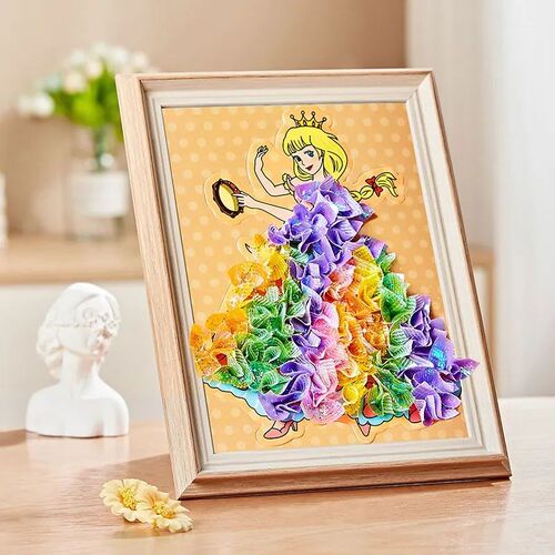 DIY Painting er Craft Toys Kid Art Girls Poking Princess Han