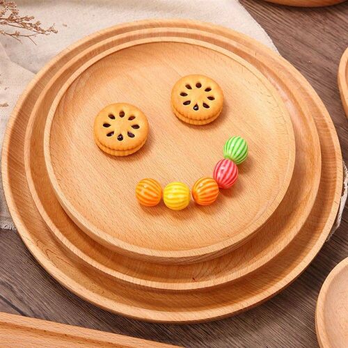 Rectangular Plate Wooden Bamboo Serving Tray Tea Cup Saucer