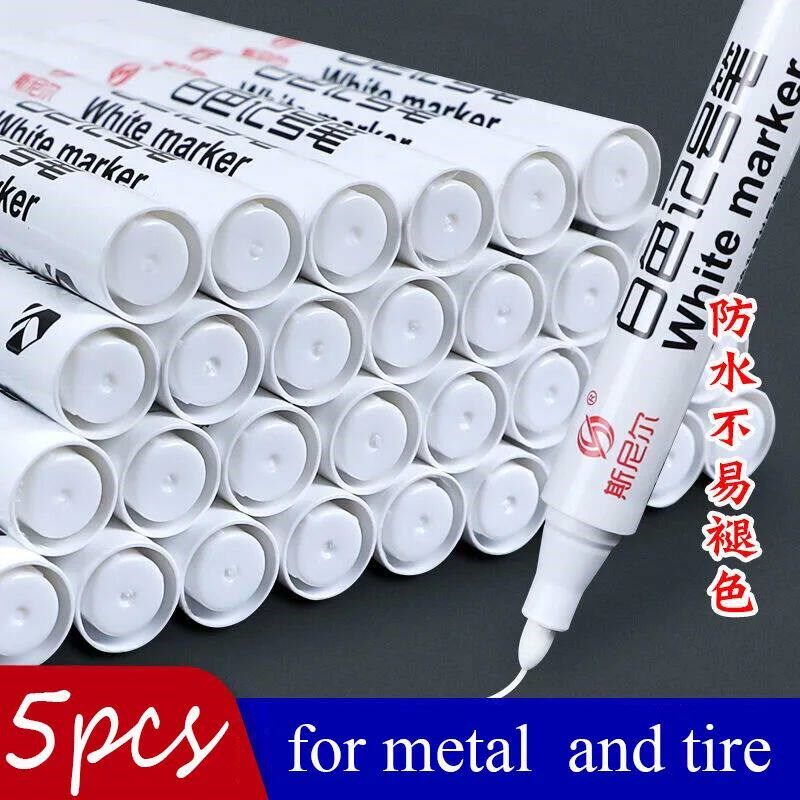 5/4/3/2Pcs for Metal Oily White Marker Pen Graffiti Pens Wat图片