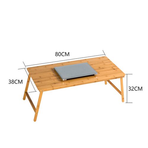 Foldable Laptop Table for Bed, Bamboo Bed Desk, Breakfast Se