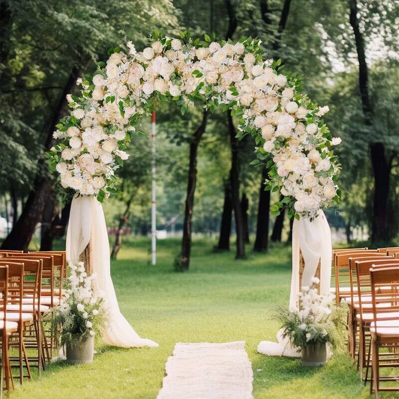 Artificial Flowers Row Arch DIY Wedding Flower Wall Arrangem图片