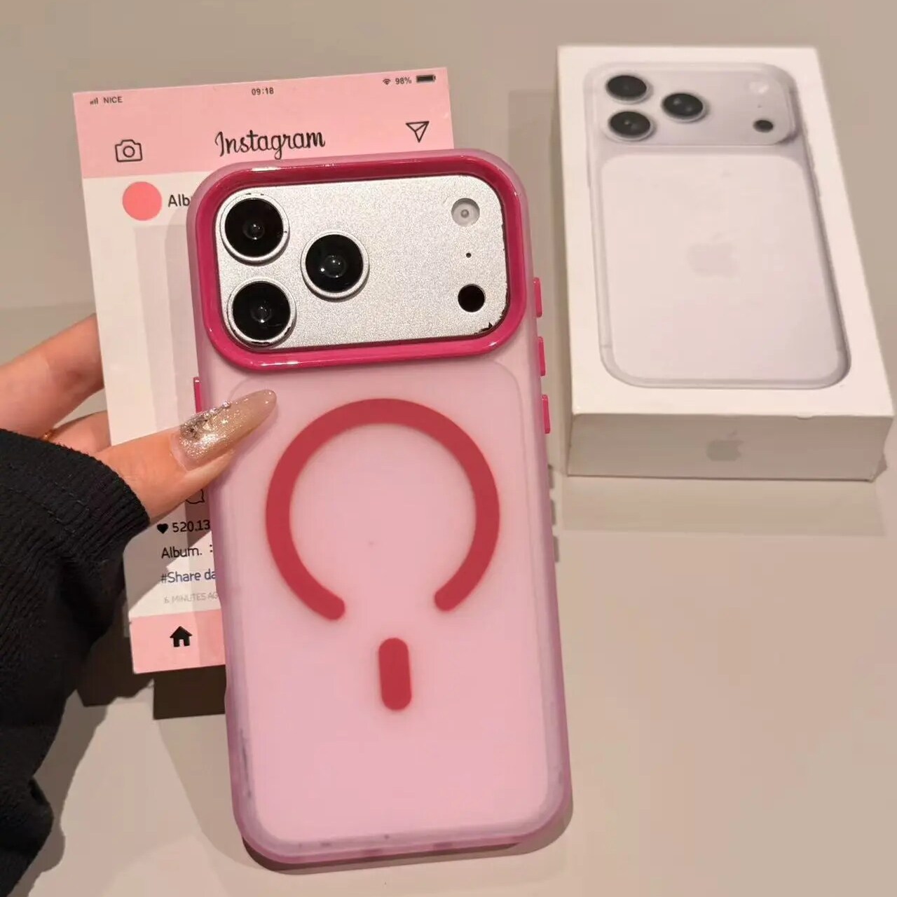 日韩糖果色半透肤感磨砂磁吸适用苹果17promax手机壳iPhone16pro高级感15pm简约14pro小众1413软壳12pm男女款
