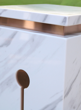 定制人造爵士白大理石摆台落地基座酒店展厅样板房摆件展示底座