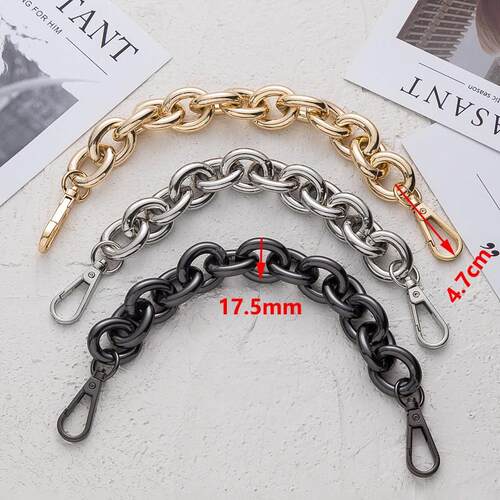 17.5mm Wide O Shape Aluminum Big Bag Chain DIY High Quality