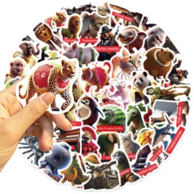 60pcs Tralalero Tralala Stickers Tungtung Sahur Brainrot Not